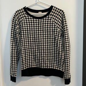 Jcrew Houndstooth Crewneck